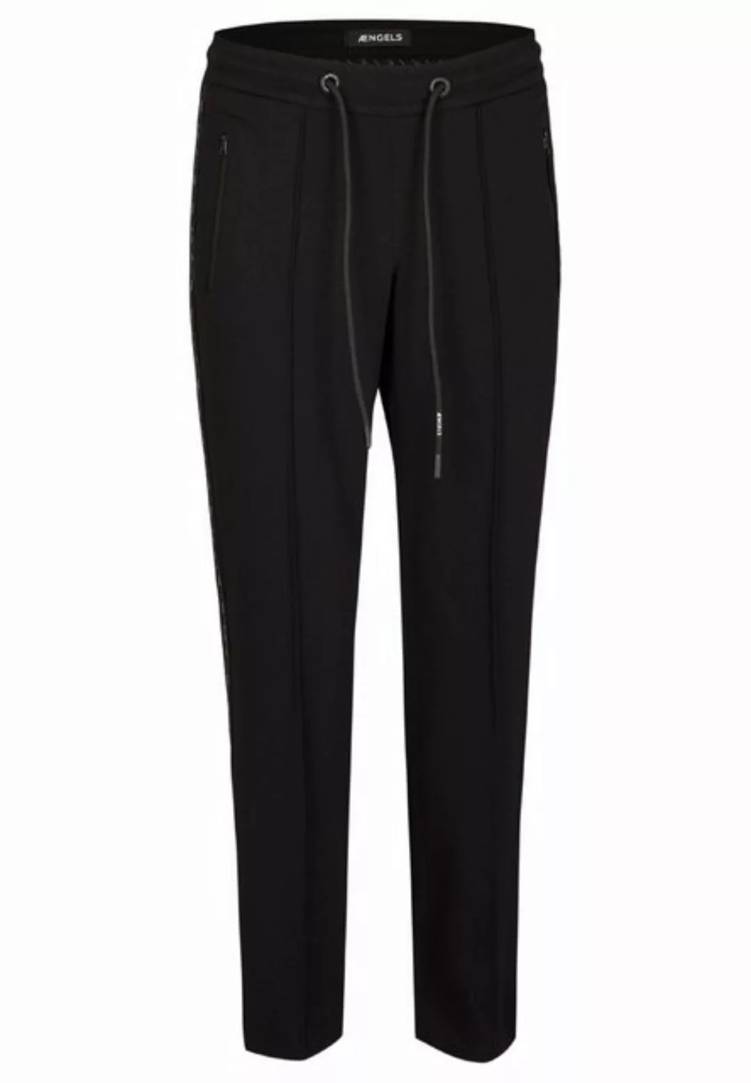 AENGELS Stoffhose Jogginghose Linn Jogger Zip Galon mit Paspeln mit Label-A günstig online kaufen