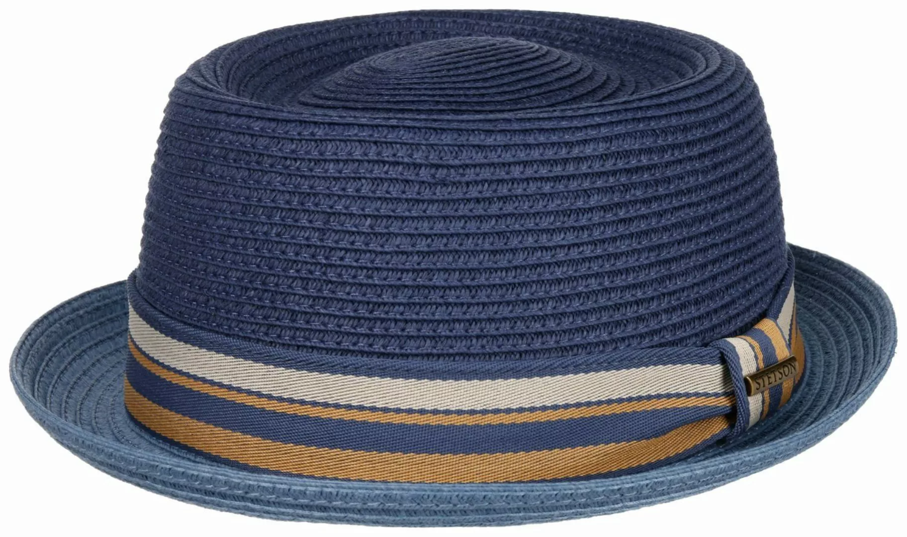 Stetson Strohhut Pork Pie mit bunter günstig online kaufen