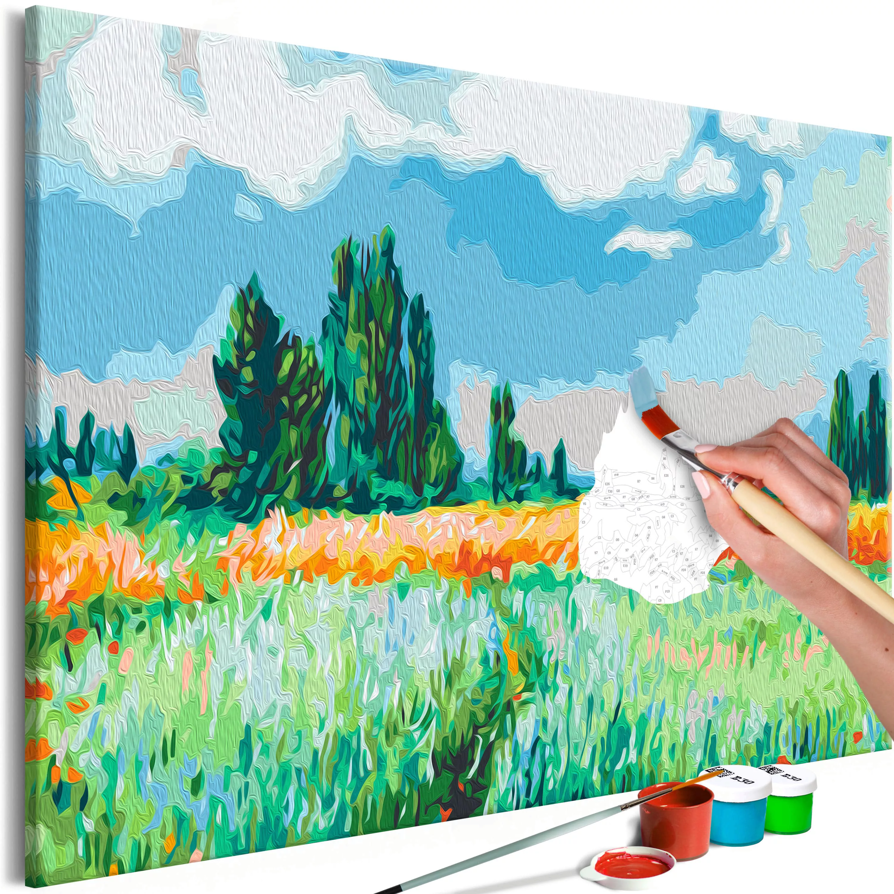 Malen nach Zahlen - Claude Monet: The Wheat Field günstig online kaufen