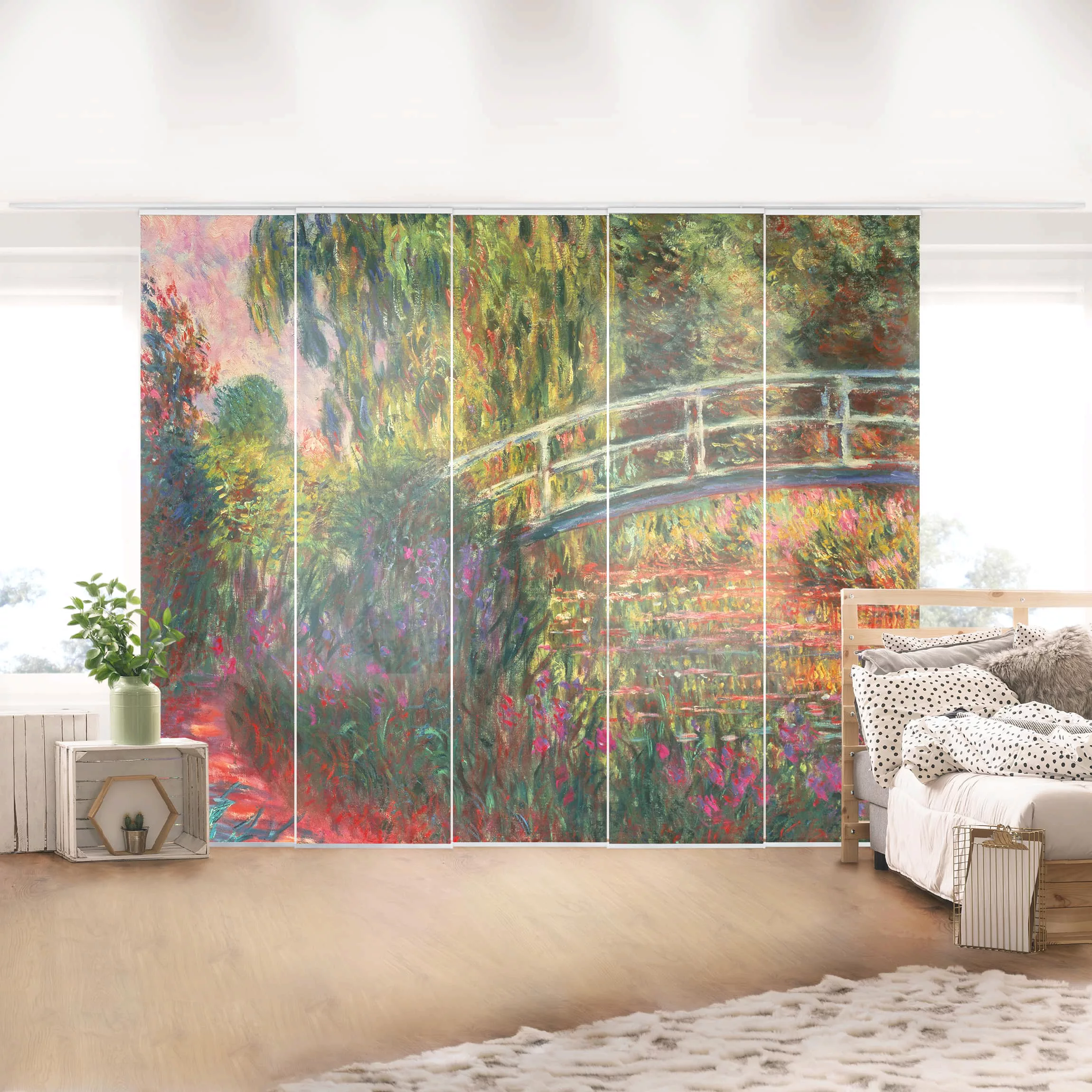 Schiebegardinen Set Natur & Landschaft Claude Monet - Japanische Brücke im günstig online kaufen