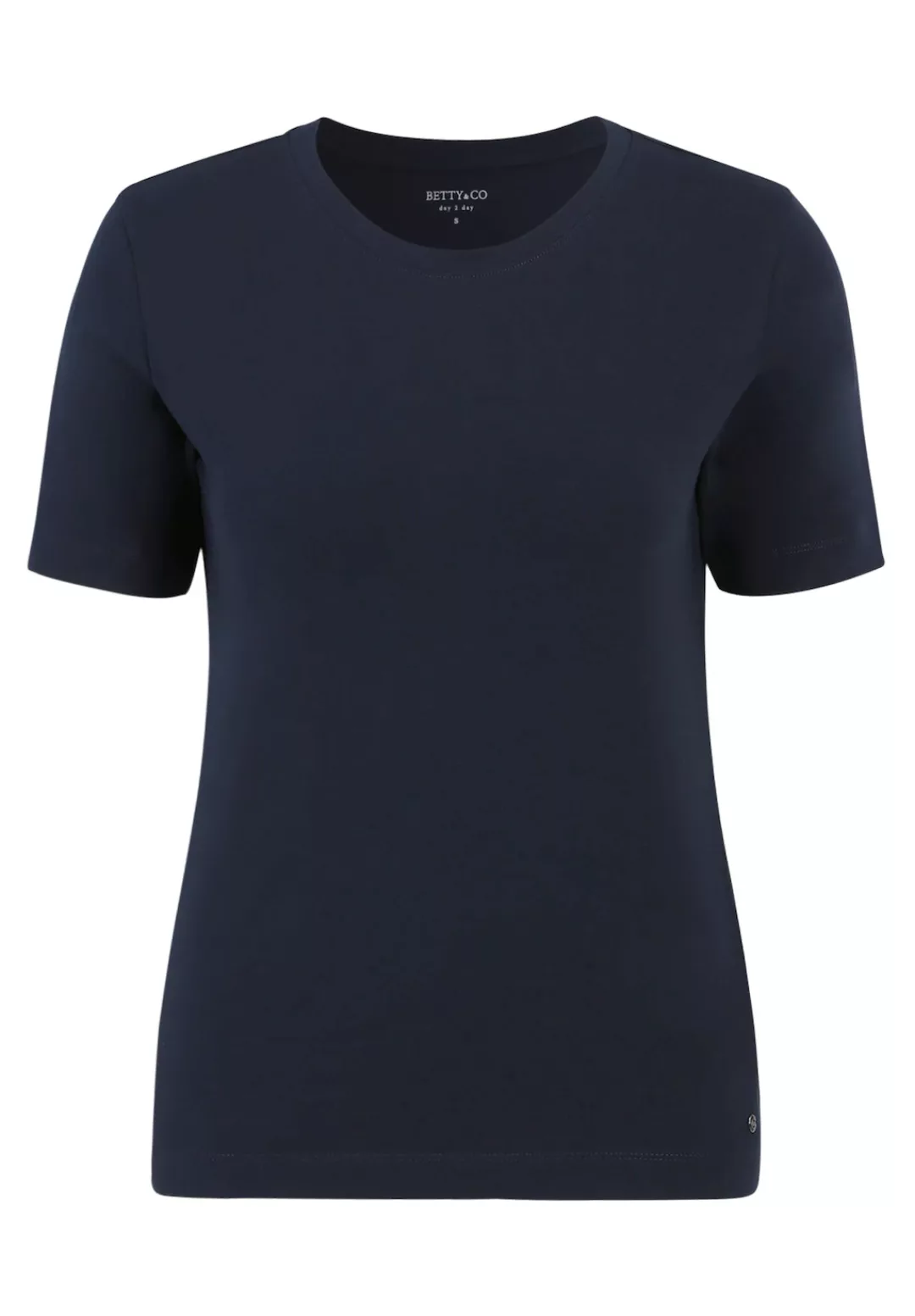 Betty&Co Kurzarmshirt "Betty & Co Basic Shirt mit Rundhalsausschnitt", Form günstig online kaufen