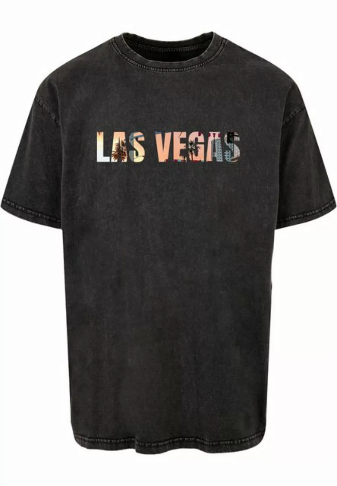 Merchcode T-Shirt Merchcode Herren Las Vegas X Acid Washed Heavy Oversize T günstig online kaufen