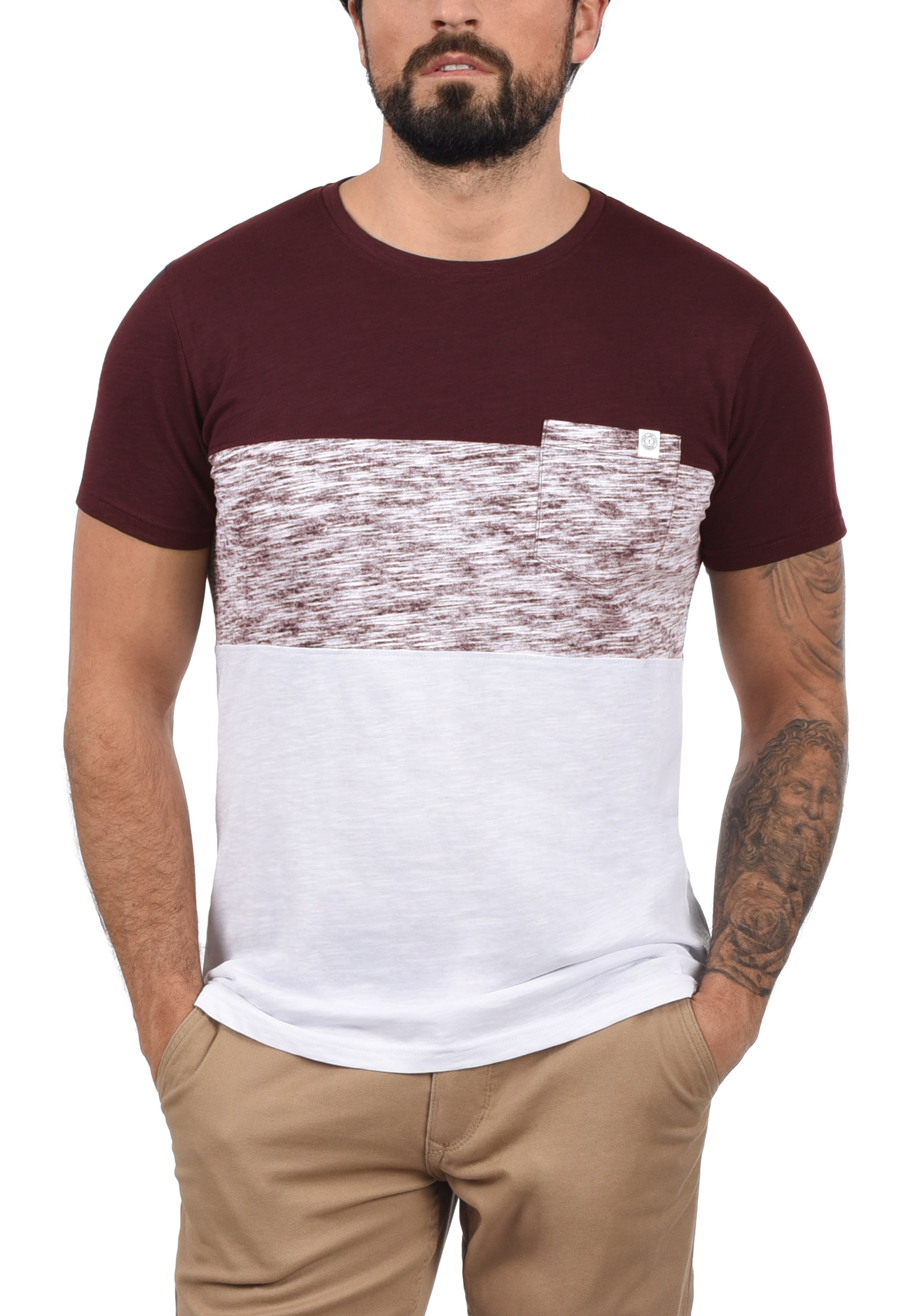 !Solid Rundhalsshirt SDSinor T-Shirt mit Color Block günstig online kaufen