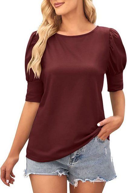 BlauWave Kurzarmbluse Schlicht T-Shirt Damen Sommer Casual Tee Shirt Oberte günstig online kaufen