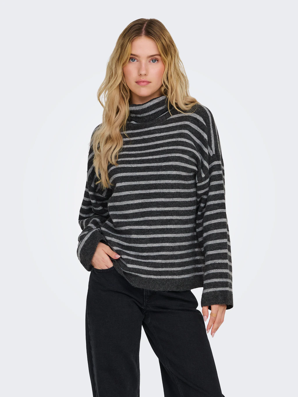 ONLY Rollkragenpullover ONLTALIO LS STRIPE ROLLNECK BF KNT günstig online kaufen