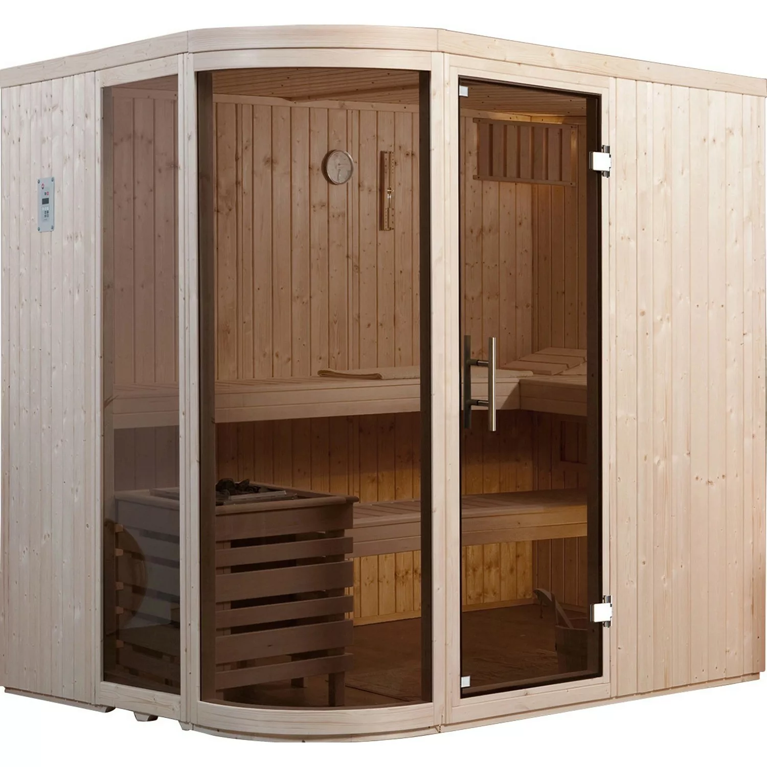 Weka Designsauna Sara 1 Sparset 7,5 kW BioS günstig online kaufen