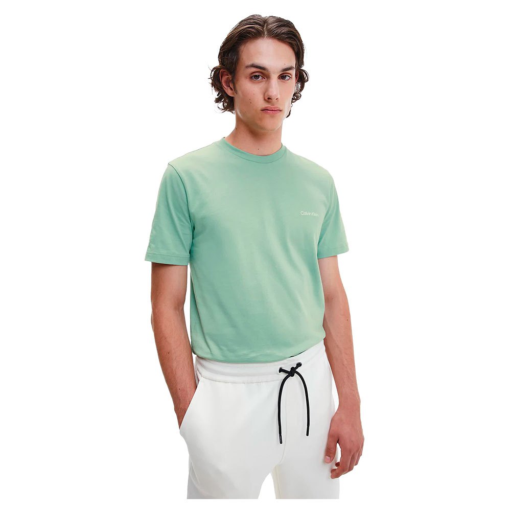 Calvin Klein Cotton Chest Logo Kurzärmeliges T-shirt XL Granite Green günstig online kaufen