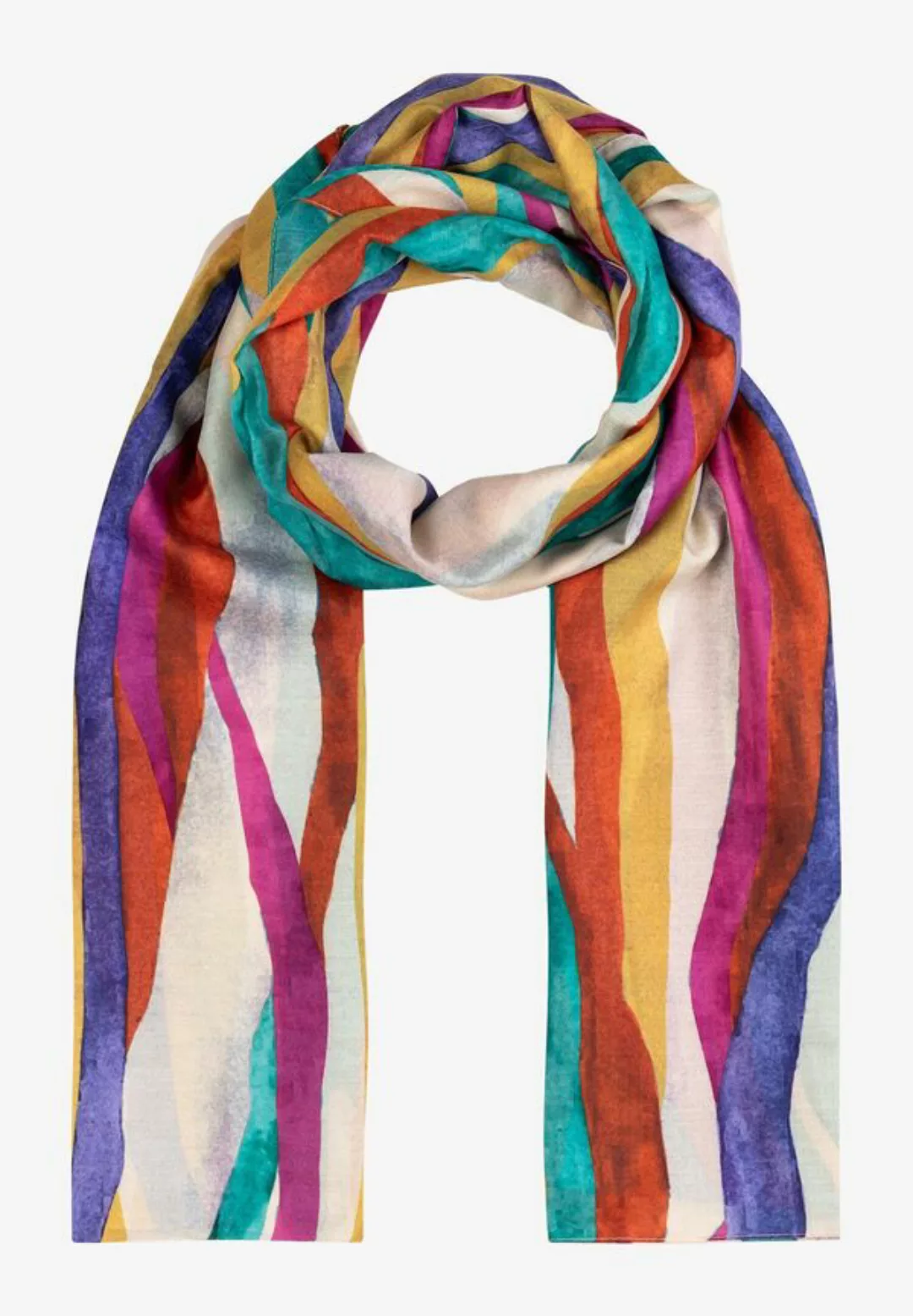 Schal mit buntem Streifenprint, Sommer-Kollektion günstig online kaufen
