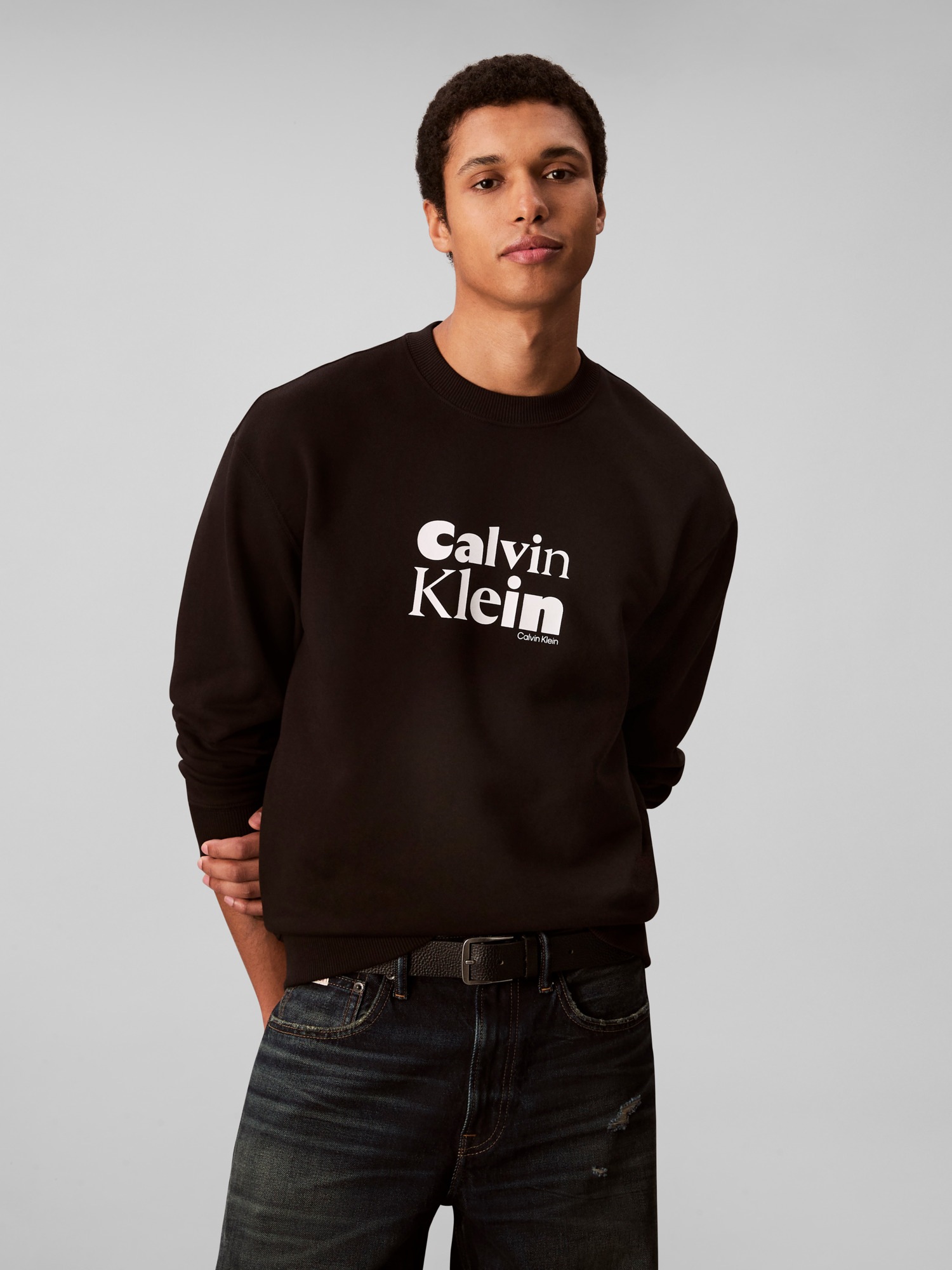 Calvin Klein Sweatshirt "LS EU 350TERRY CALVIN BOLD GRAPH", Rundhalsausschn günstig online kaufen