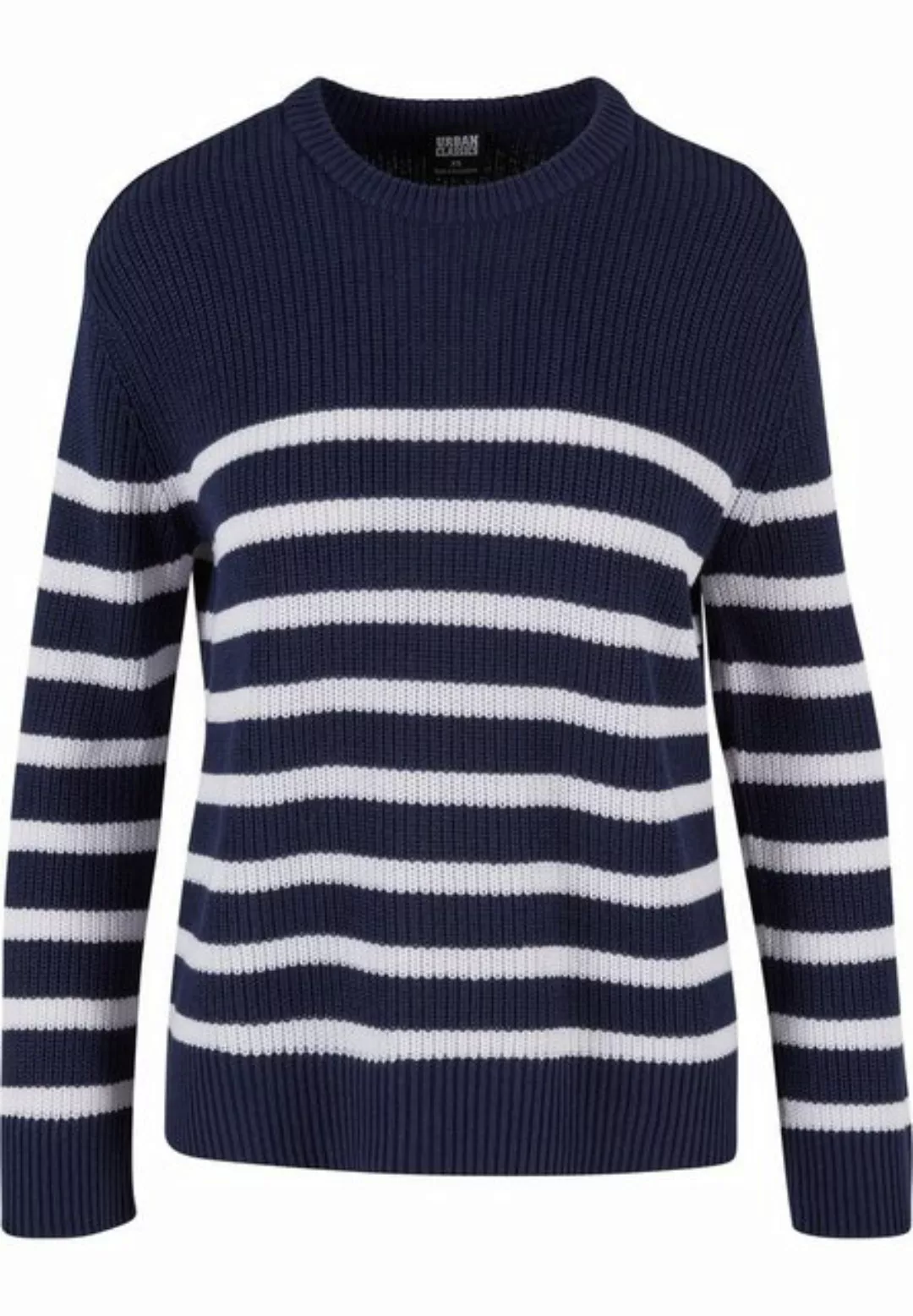 URBAN CLASSICS Rundhalspullover Urban Classics Damen Ladies Rib Striped Swe günstig online kaufen