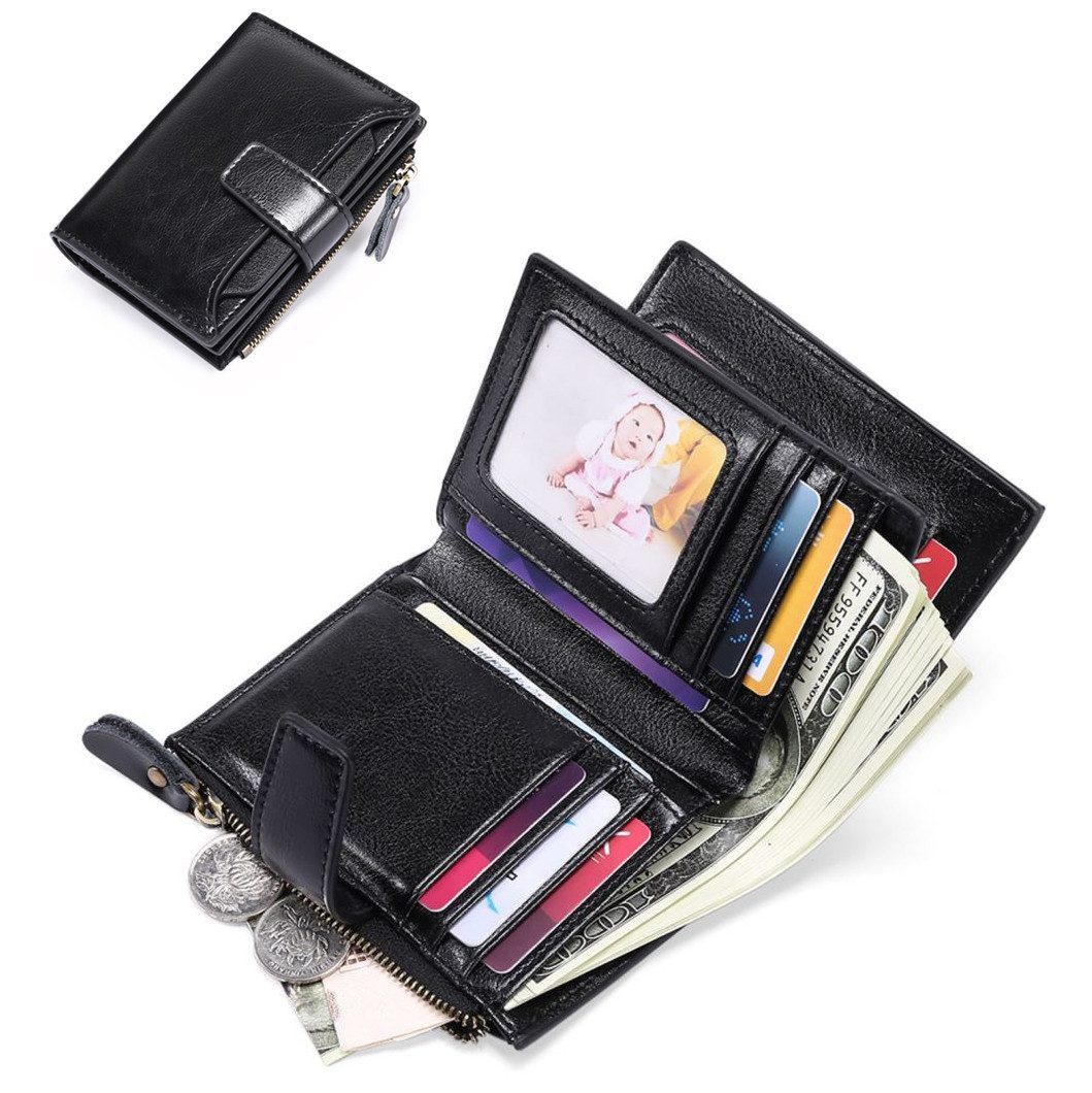 ibettertec Mini Geldbörse Geldbörse Echtes Nappaleder günstig online kaufen