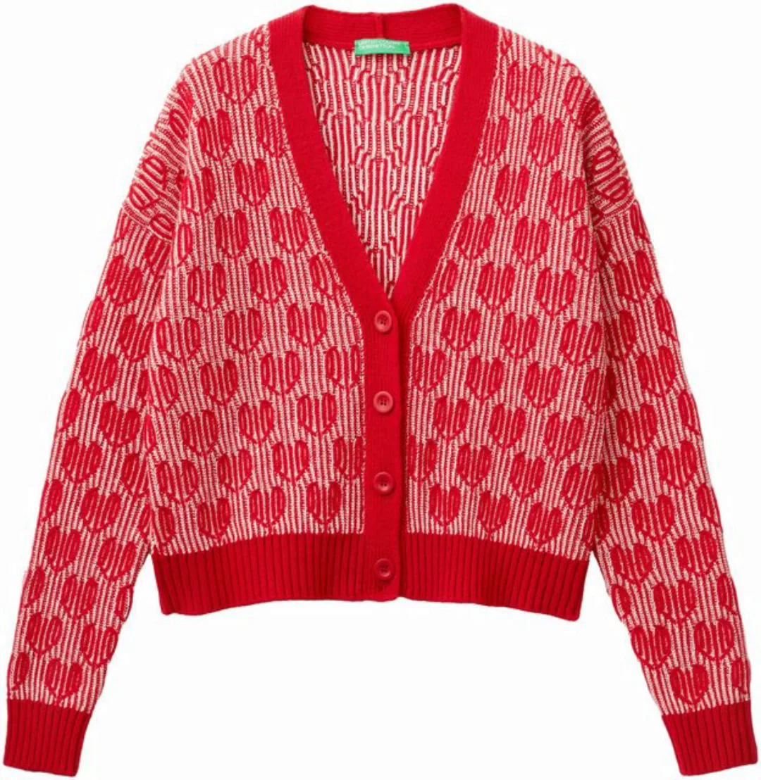 United Colors of Benetton Cardigan mit Herzmotiv günstig online kaufen