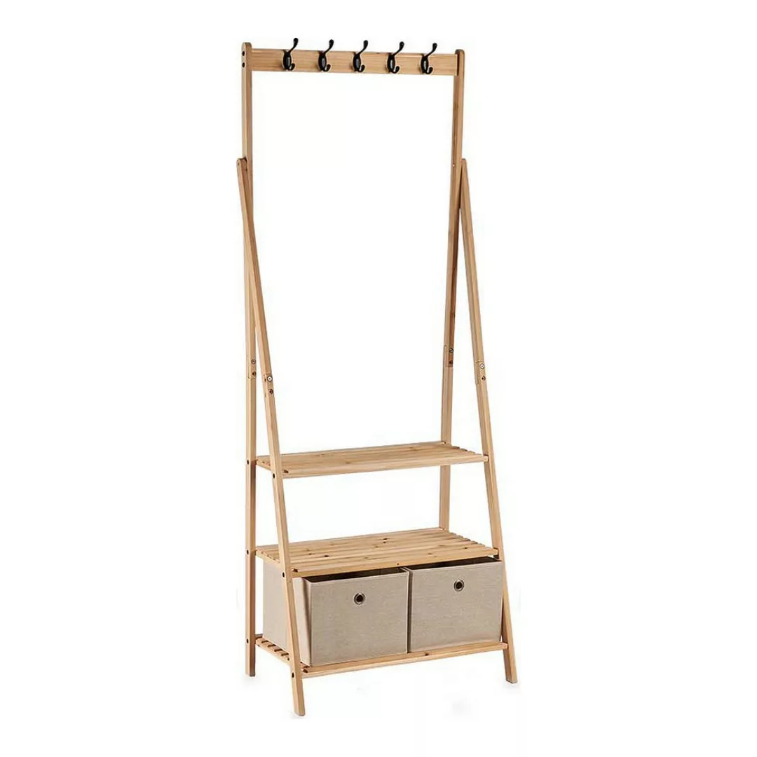 Hattestativ Beige Braun Holz Stoff (40,5 X 175 X 67 Cm) günstig online kaufen