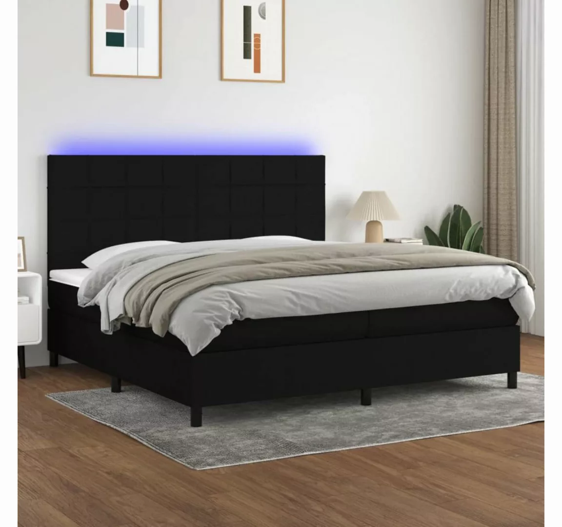 vidaXL Boxspringbett Bett Boxspringbett mit Matratze & LED Stoff (200 x 200 günstig online kaufen