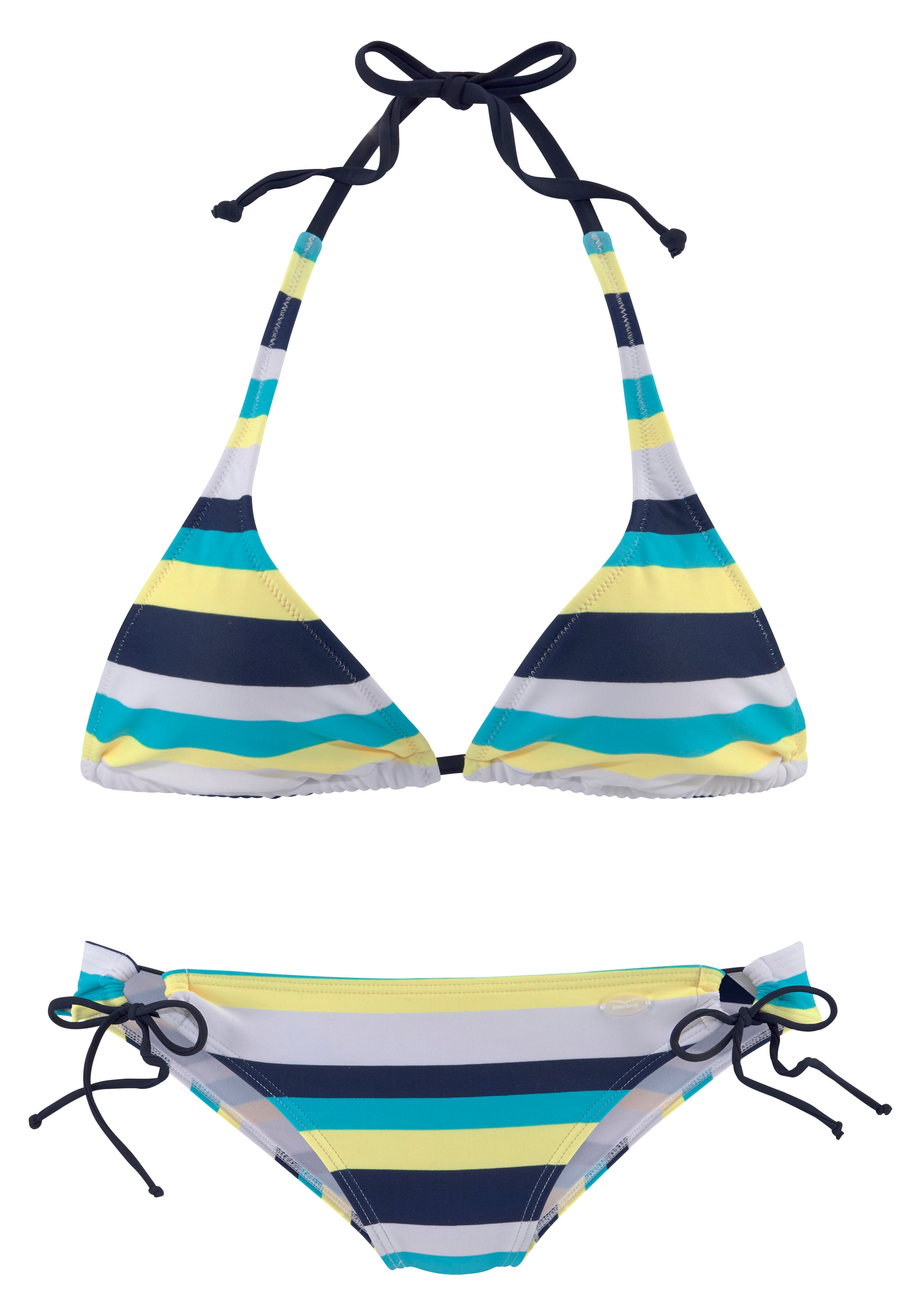 Venice Beach Triangel-Bikini, mit Blockstreifen günstig online kaufen