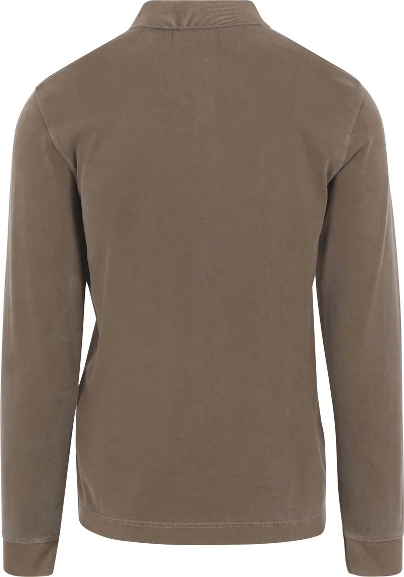 Marc O'Polo Longsleeve Poloshirt Terry Cloth Taupe - Größe XXL günstig online kaufen