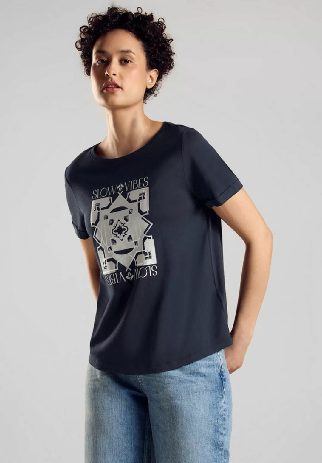 STREET ONE 3/4-Arm-Shirt, mit Rundhalsausschnitt günstig online kaufen