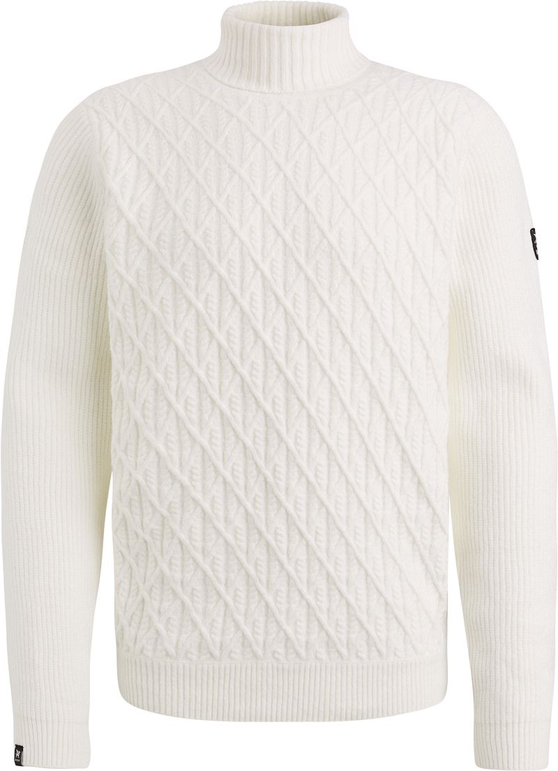 Vanguard Rollkragenpullover Struktur Off White - Größe XXL günstig online kaufen