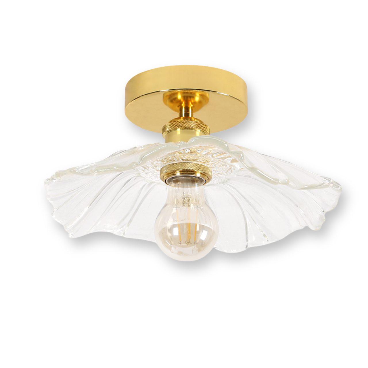 Riserva Deckenleuchte Goldene Deckenleuchte,dekorative E27 Glaslampe,minima günstig online kaufen
