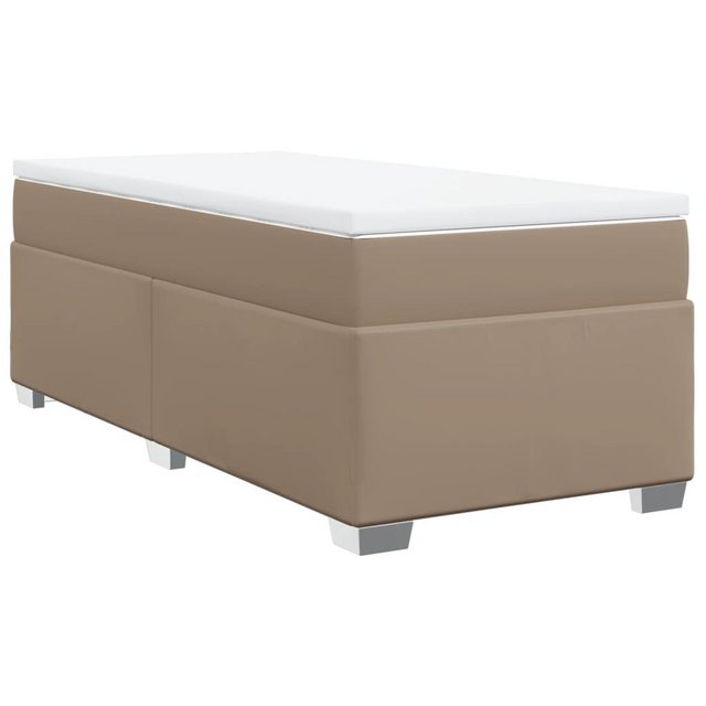 vidaXL Bett Boxspringbett mit Matratze Cappuccino-Braun 90x190cm Kunstleder günstig online kaufen