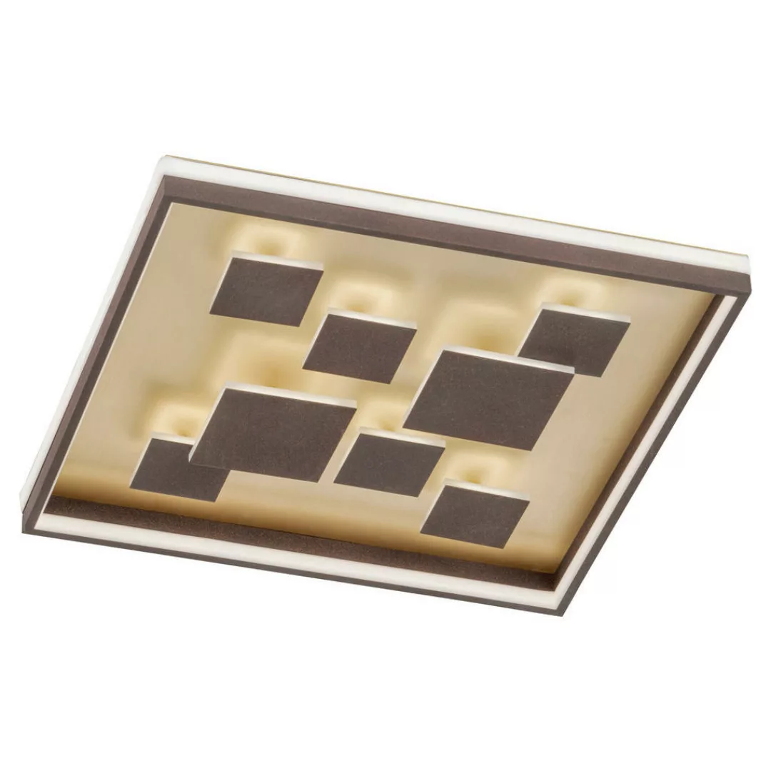 Fischer & Honsel LED-Deckenleuchte Rico 1x 46 W Gold-Braun 6300 lm günstig online kaufen