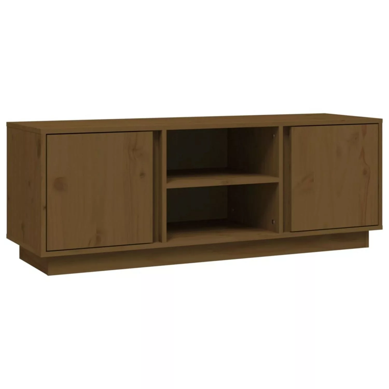 vidaXL TV-Schrank TV-Schrank Honigbraun 110x35x40,5 cm Massivholz Kiefer Lo günstig online kaufen