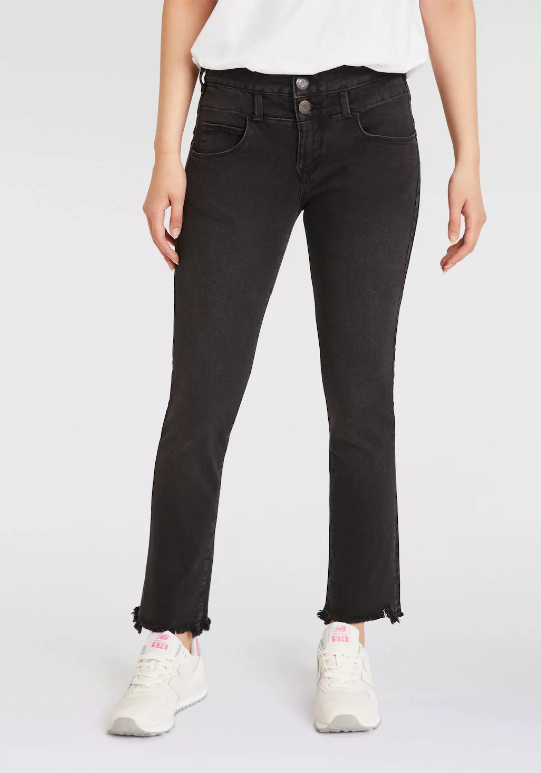 Herrlicher Bootcut-Jeans "Baby Cropped Recycled Denim Black Stretch" günstig online kaufen