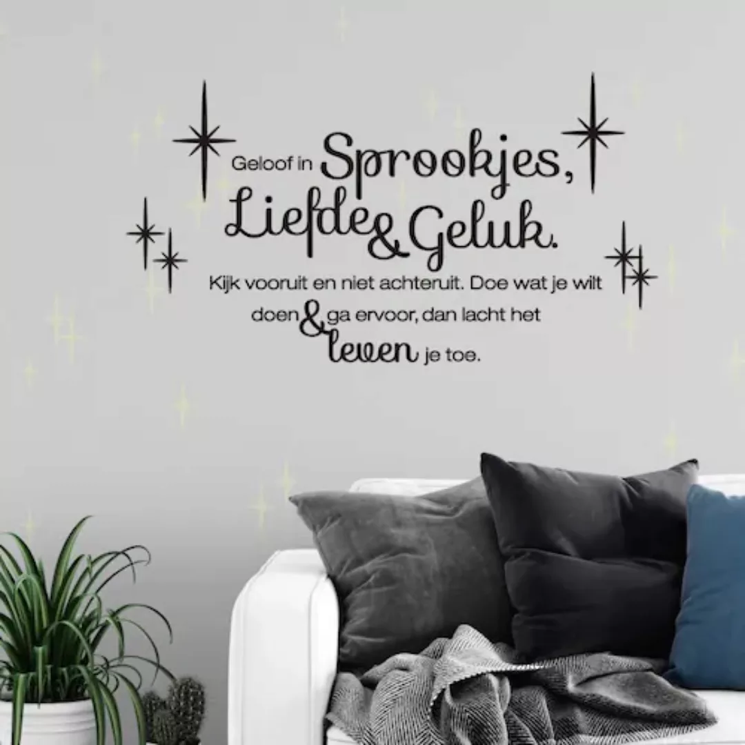 Wall-Art Wandtattoo »Liefde en Geluk Leuchtbilder«, (1 St.), selbstklebend, günstig online kaufen