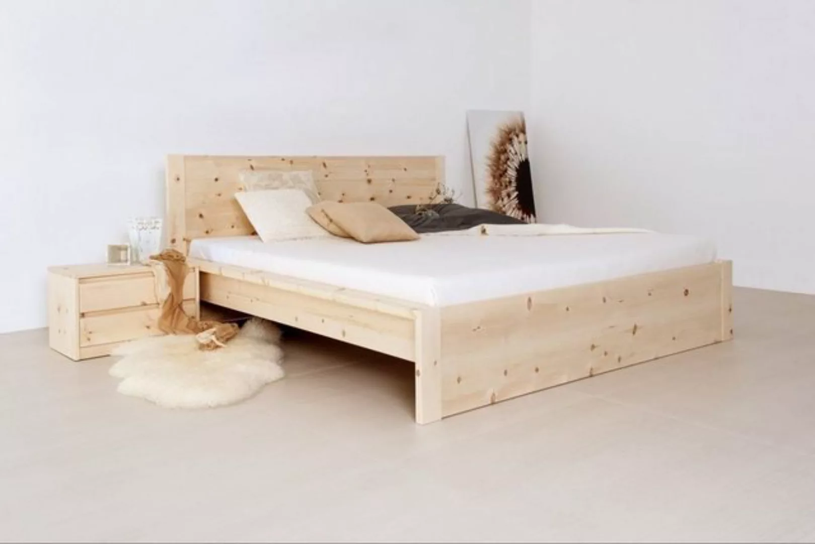 Natur24 Bett Doppelbett Amsterdam 180x200cm in Eiche geölt mit Kopfteil günstig online kaufen