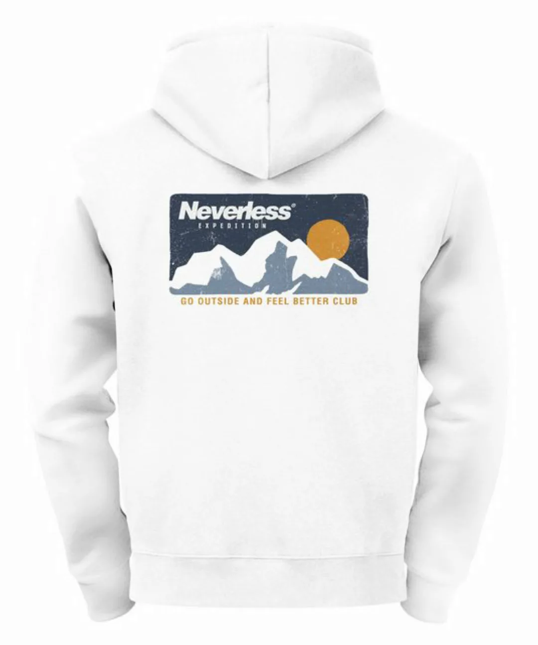 Neverless Hoodie Herren Hoodie Backprint Berge Wandern Berg-Grafik Vintage günstig online kaufen