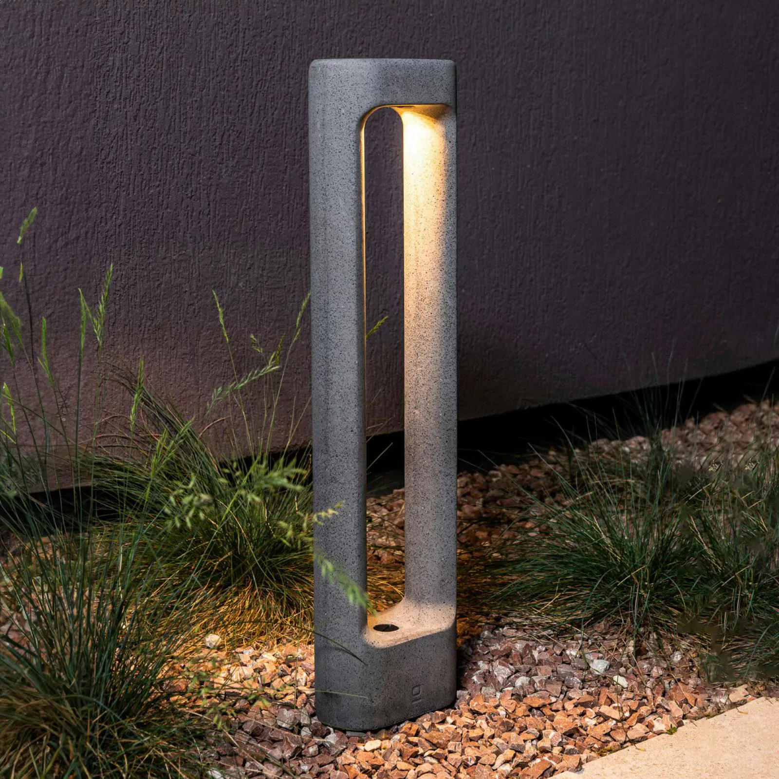 LED-Wegelampe Totem, grau, Beton, Höhe 61,1 cm günstig online kaufen