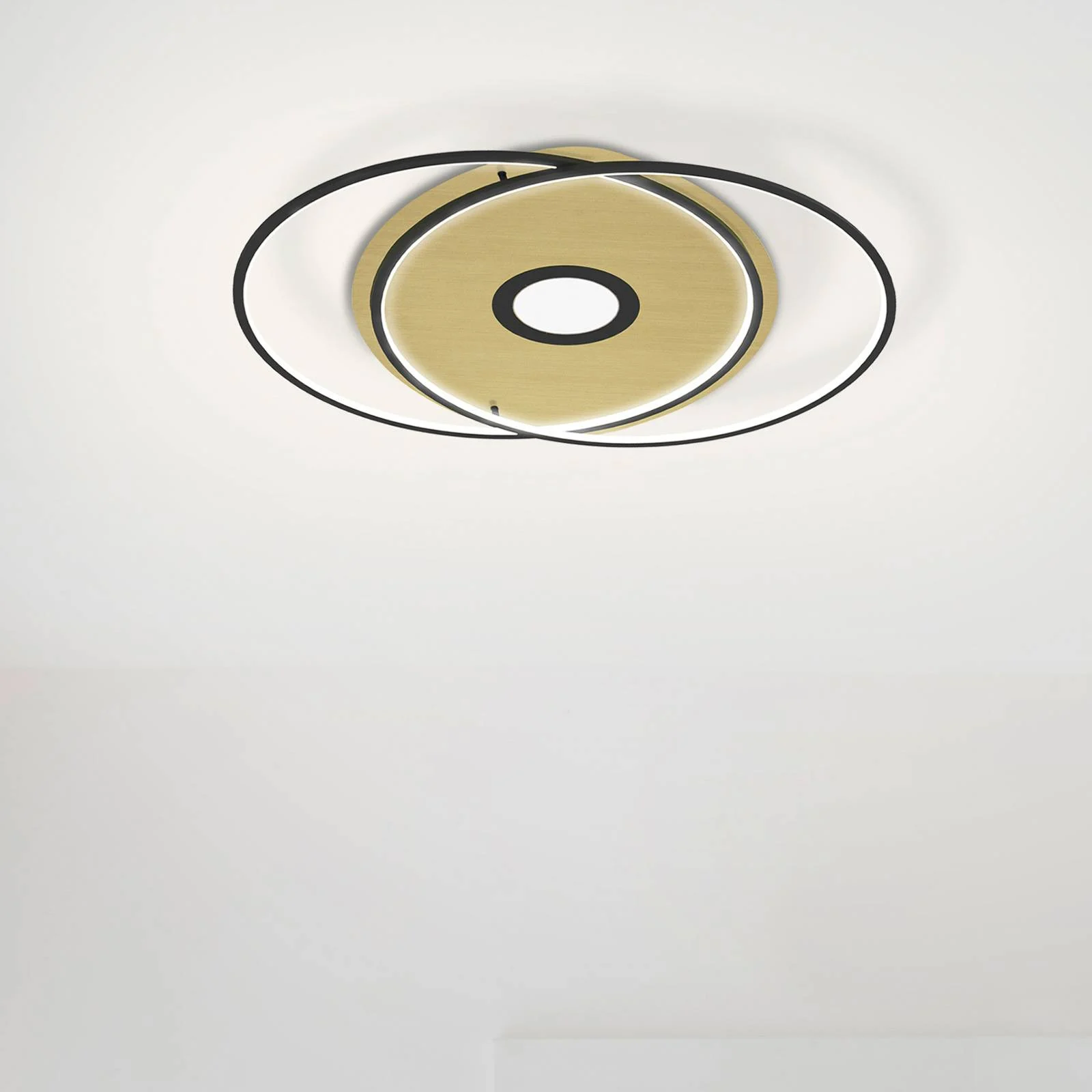 Paul Neuhaus Q-AMIRA LED-Deckenlampe oval, schwarz günstig online kaufen