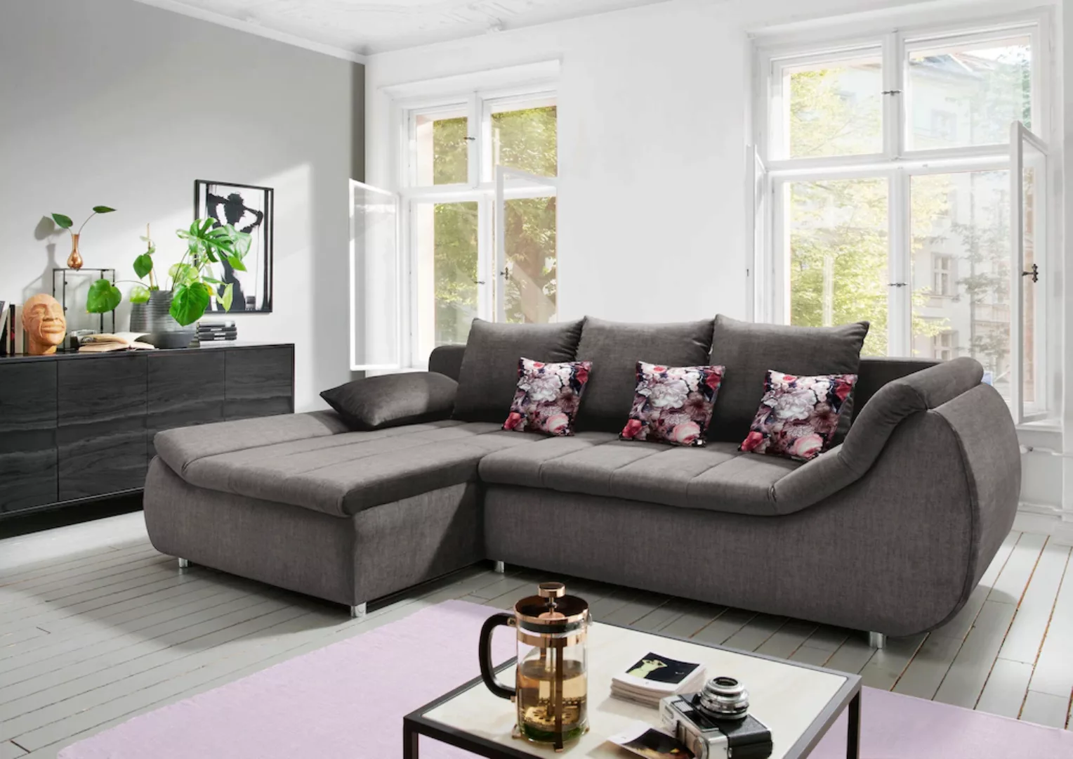 INOSIGN Ecksofa "Imola L-Form", auch mit Bettfunktion günstig online kaufen