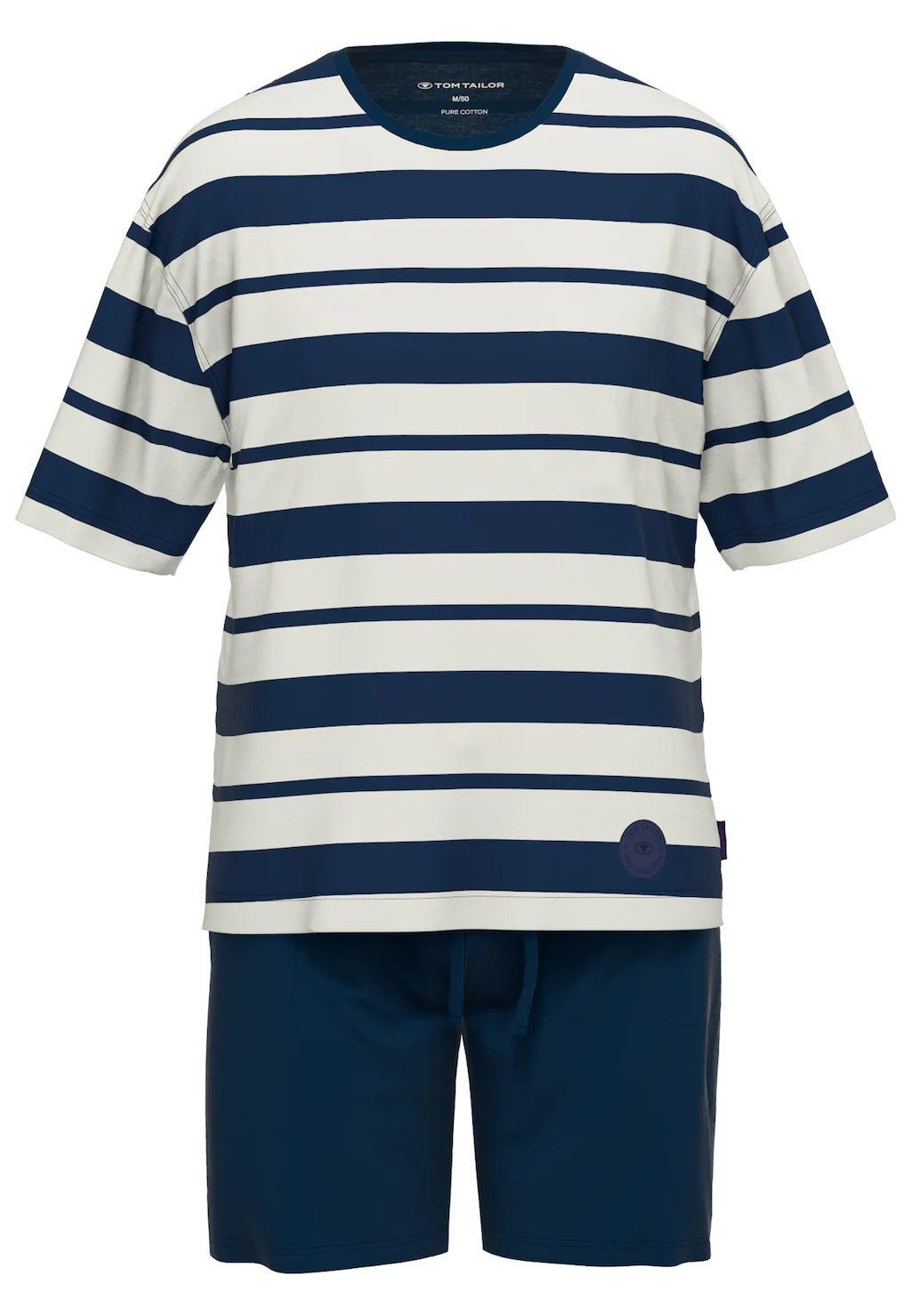 TOM TAILOR Shorty "Kilkenny", (2 tlg.), Streifendesign, Kurzarm, Rundhalsau günstig online kaufen