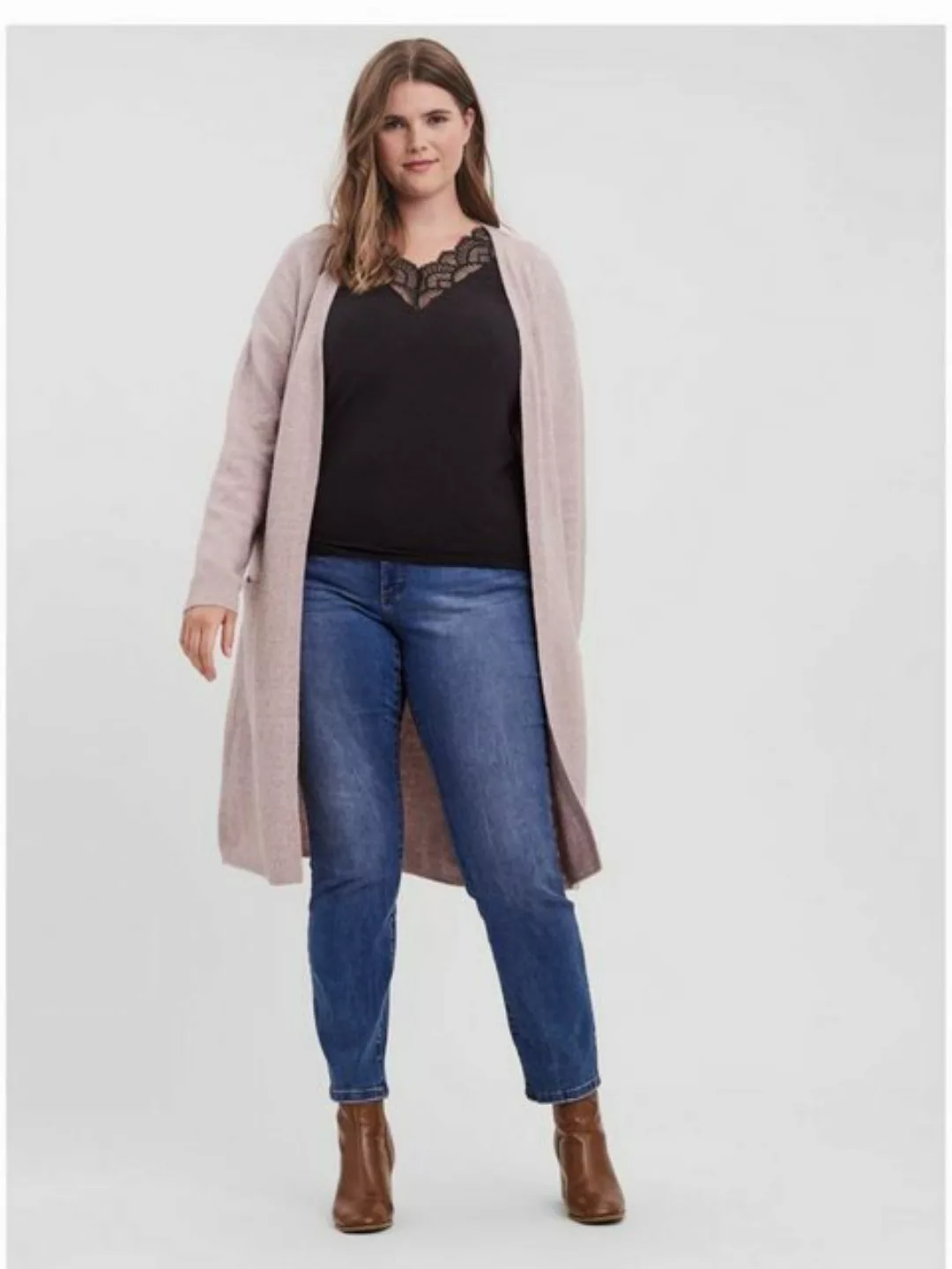 Vero Moda Curve Strickjacke Doffy (1-tlg) Plain/ohne Details günstig online kaufen