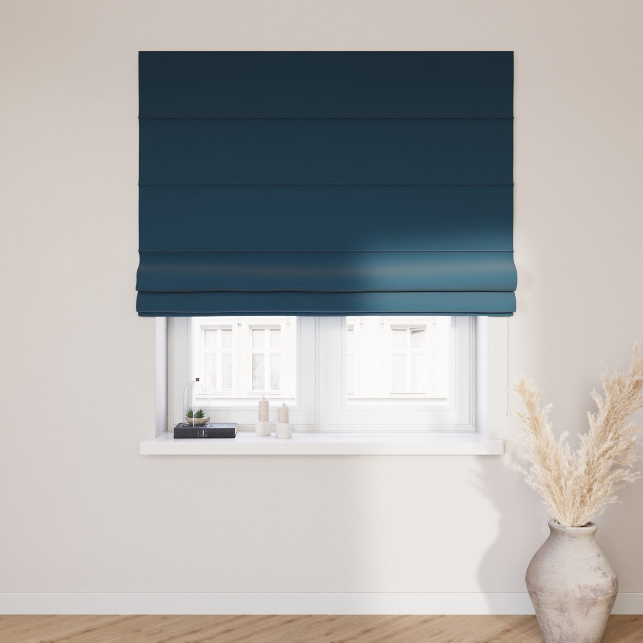 Dekoria Raffrollo Capri, blau, 120 x 150 cm günstig online kaufen