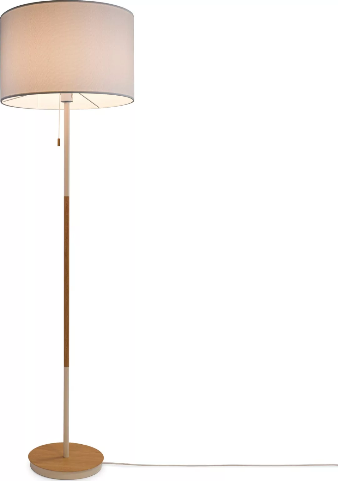 Paco Home Stehlampe »EKO CANVAS UNI COLOR«, Stoffschirm Wohnzimmer Skandi S günstig online kaufen