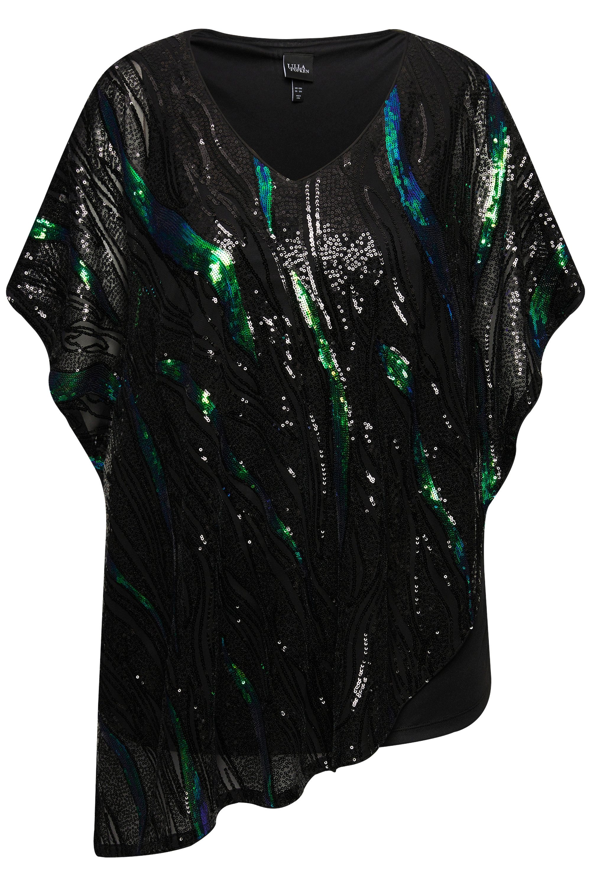 Ulla Popken Longbluse Bluse oversized Pailletten günstig online kaufen