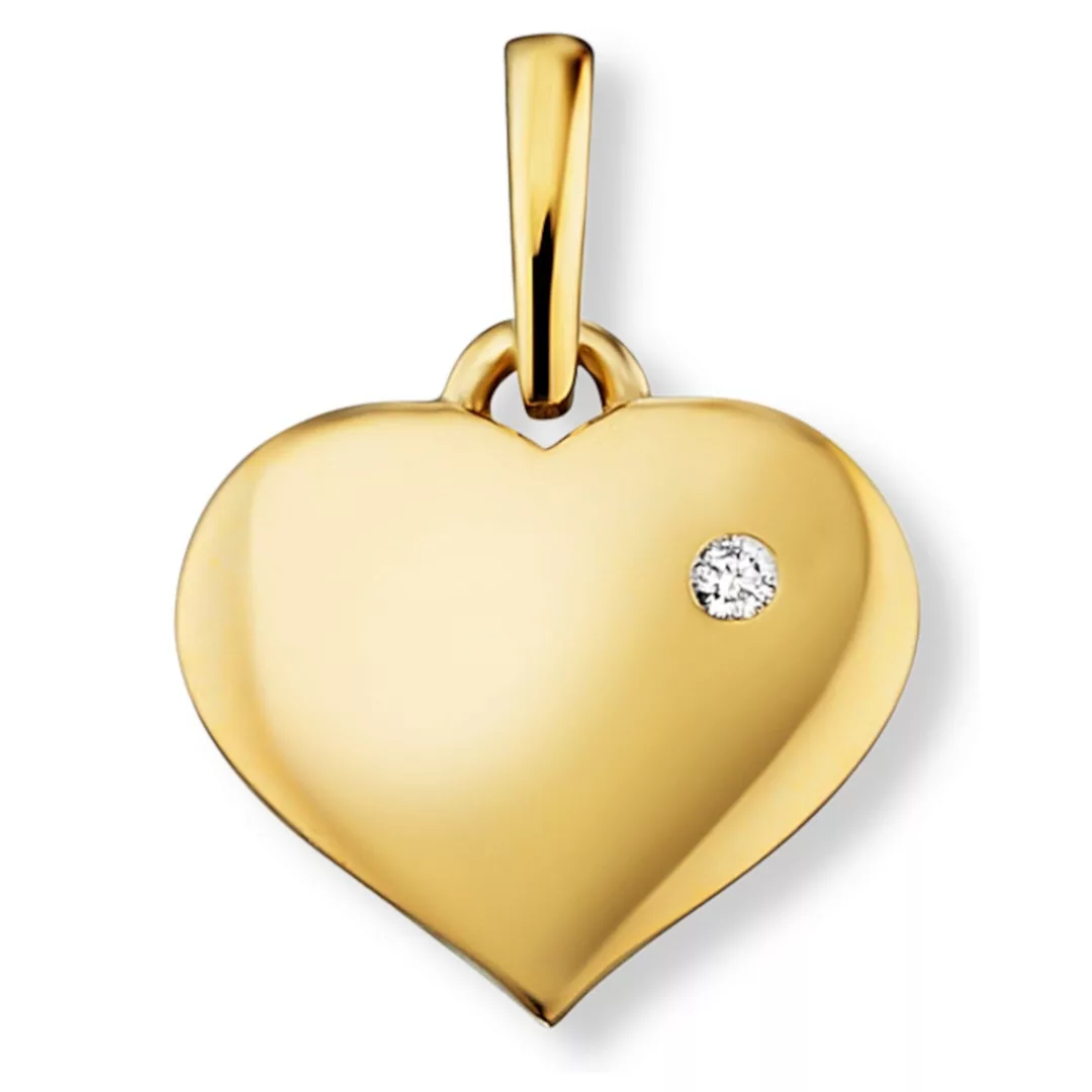 ONE ELEMENT Kettenanhänger "0.01 ct Diamant Brillant Herz Anhänger aus 585 günstig online kaufen