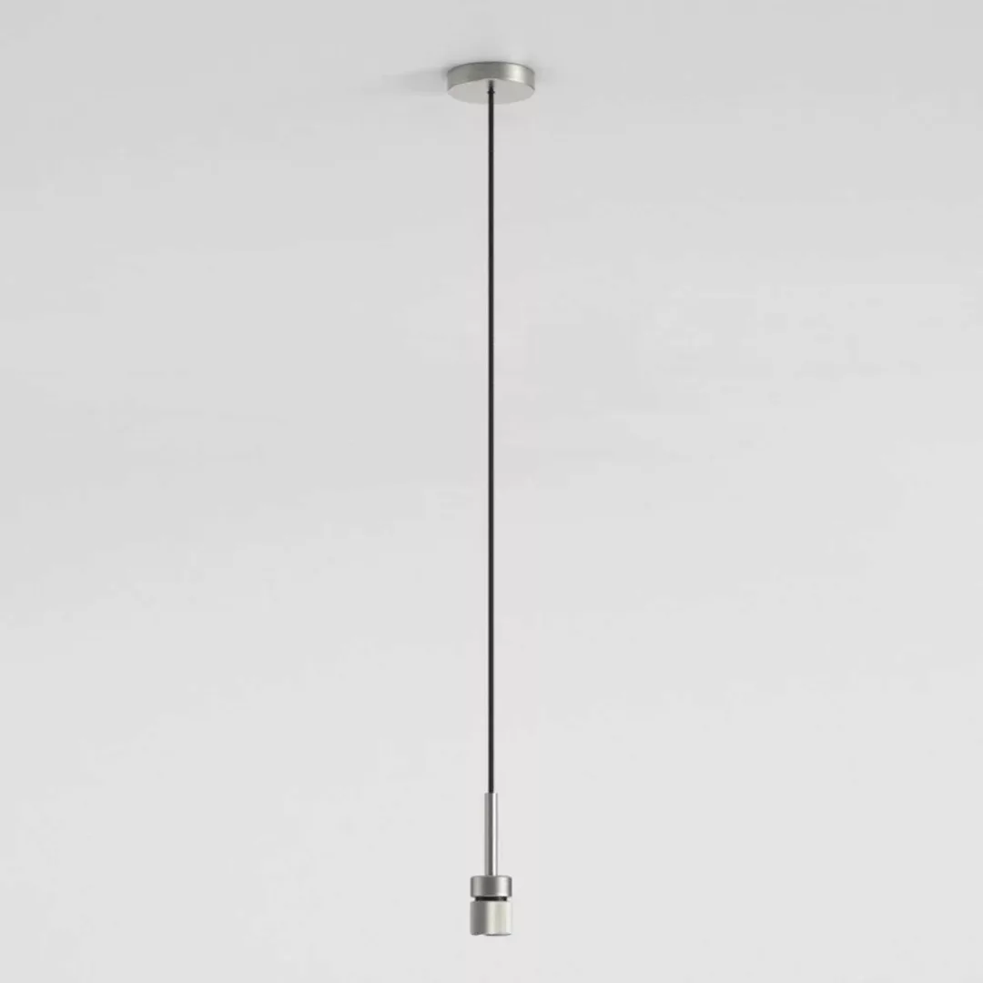 Pendelleuchte Suspension in Nickel-matt und Grau E27 238mm günstig online kaufen