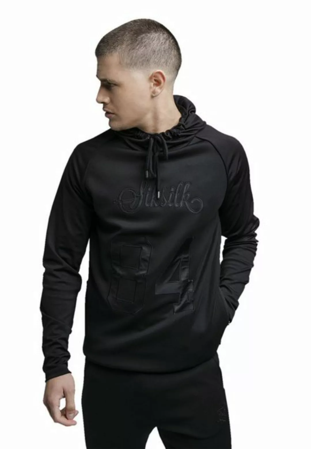 Siksilk Overhead Retro Sports Kapuzenpullover XL Black günstig online kaufen