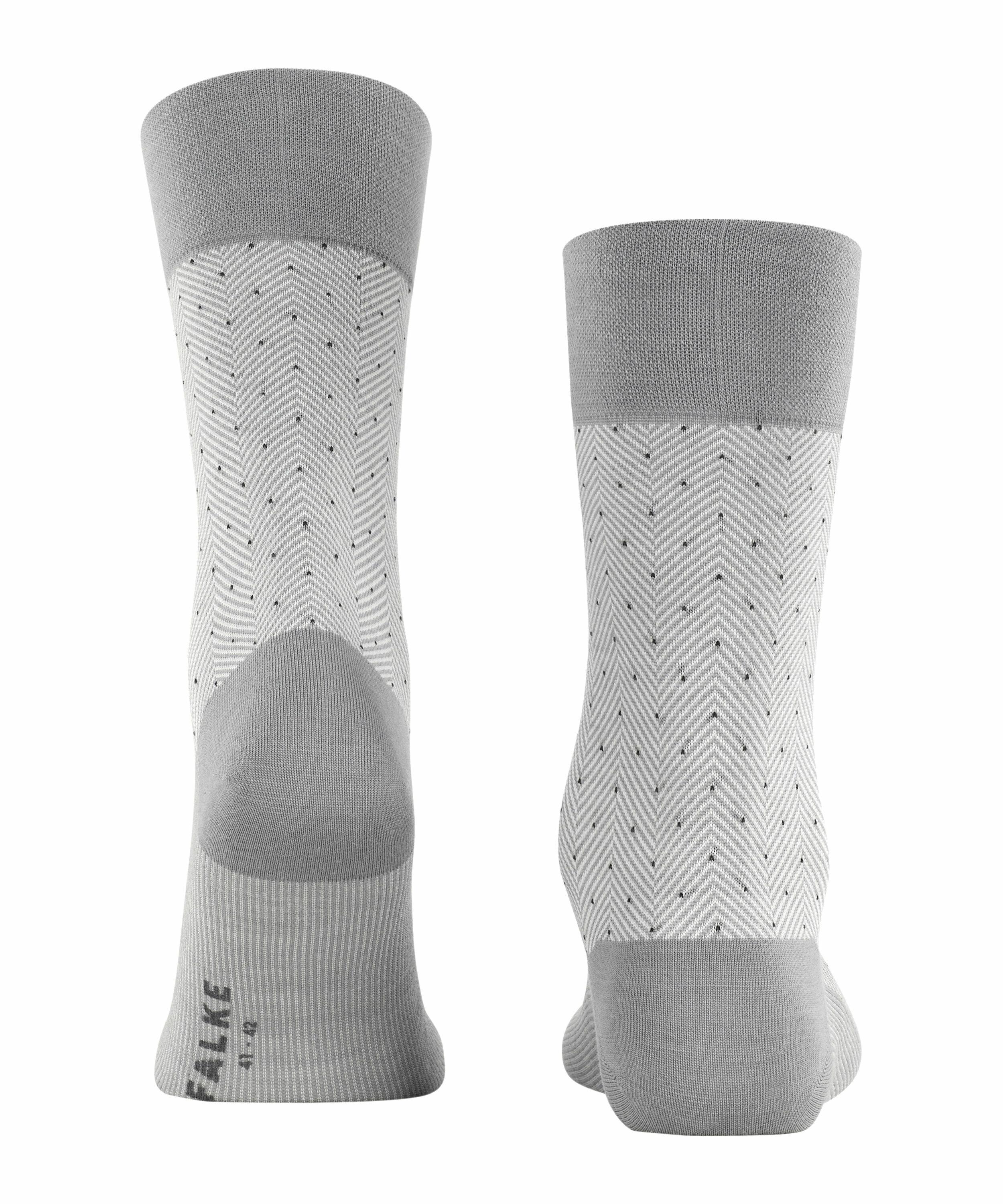 FALKE Sensitive Herringbone Herren Socken, 45-46, Grau, AnderesMuster, Schu günstig online kaufen