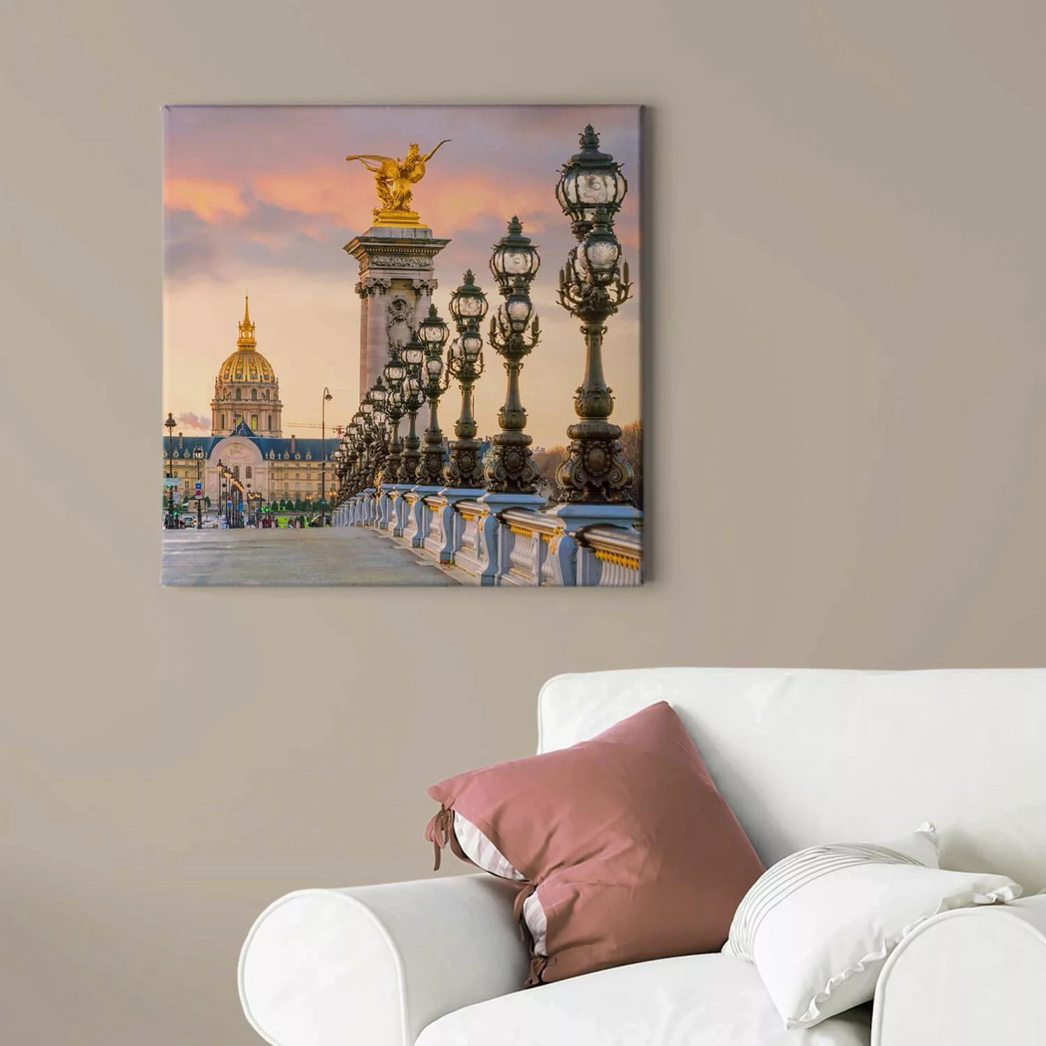 Bricoflor Paris Bild Mit Brücke Stadt Leinwandbild Mit Pont Alexandre Iii M günstig online kaufen