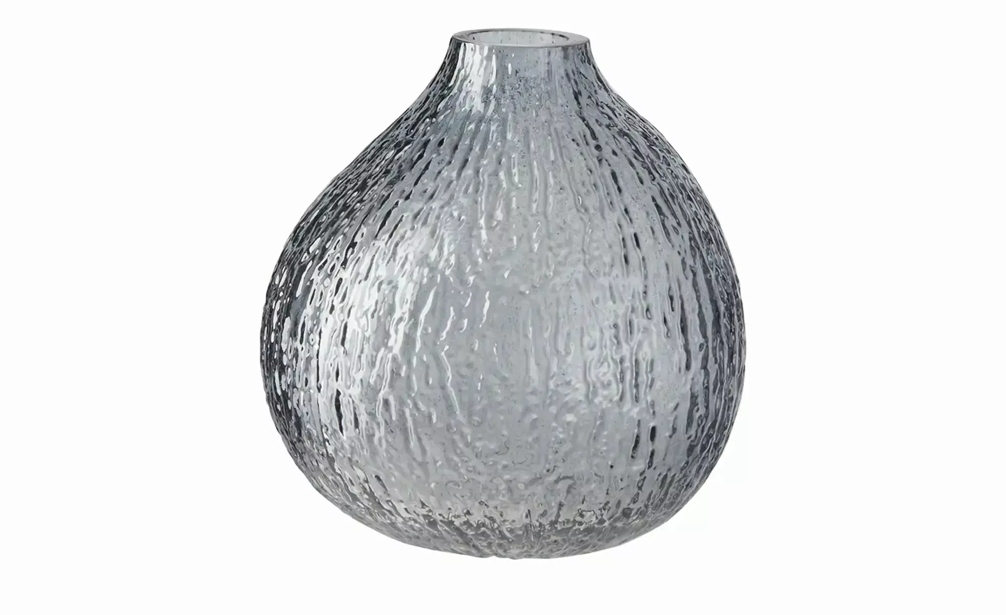 HOME STORY Vase ¦ grau ¦ Glas  ¦ Maße (cm): H: 17,5  Ø: 17 Accessoires > Va günstig online kaufen