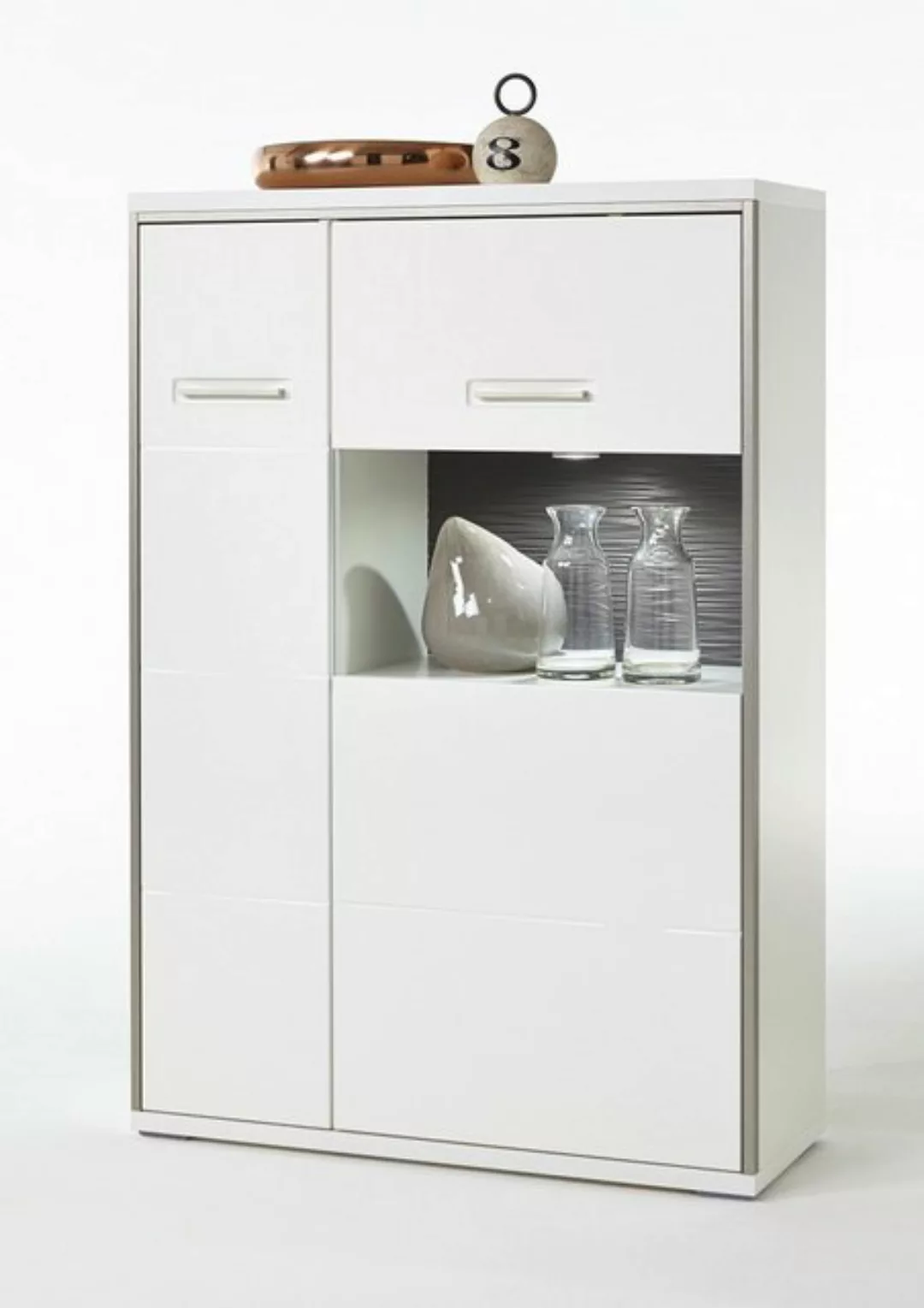 uno Highboard  Setto ¦ weiß ¦ Maße (cm): B: 94 H: 137 T: 38 Kommoden & Side günstig online kaufen