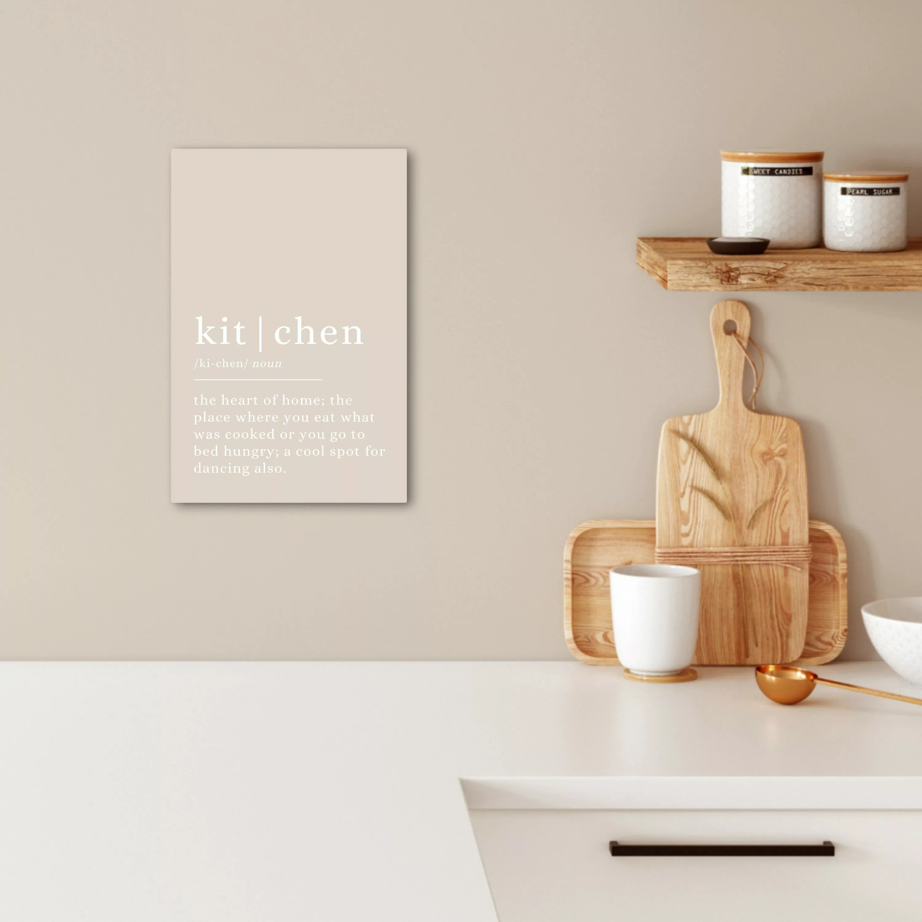 OneMillionCanvasses® Leinwandbild Zitat - Küche - günstig online kaufen