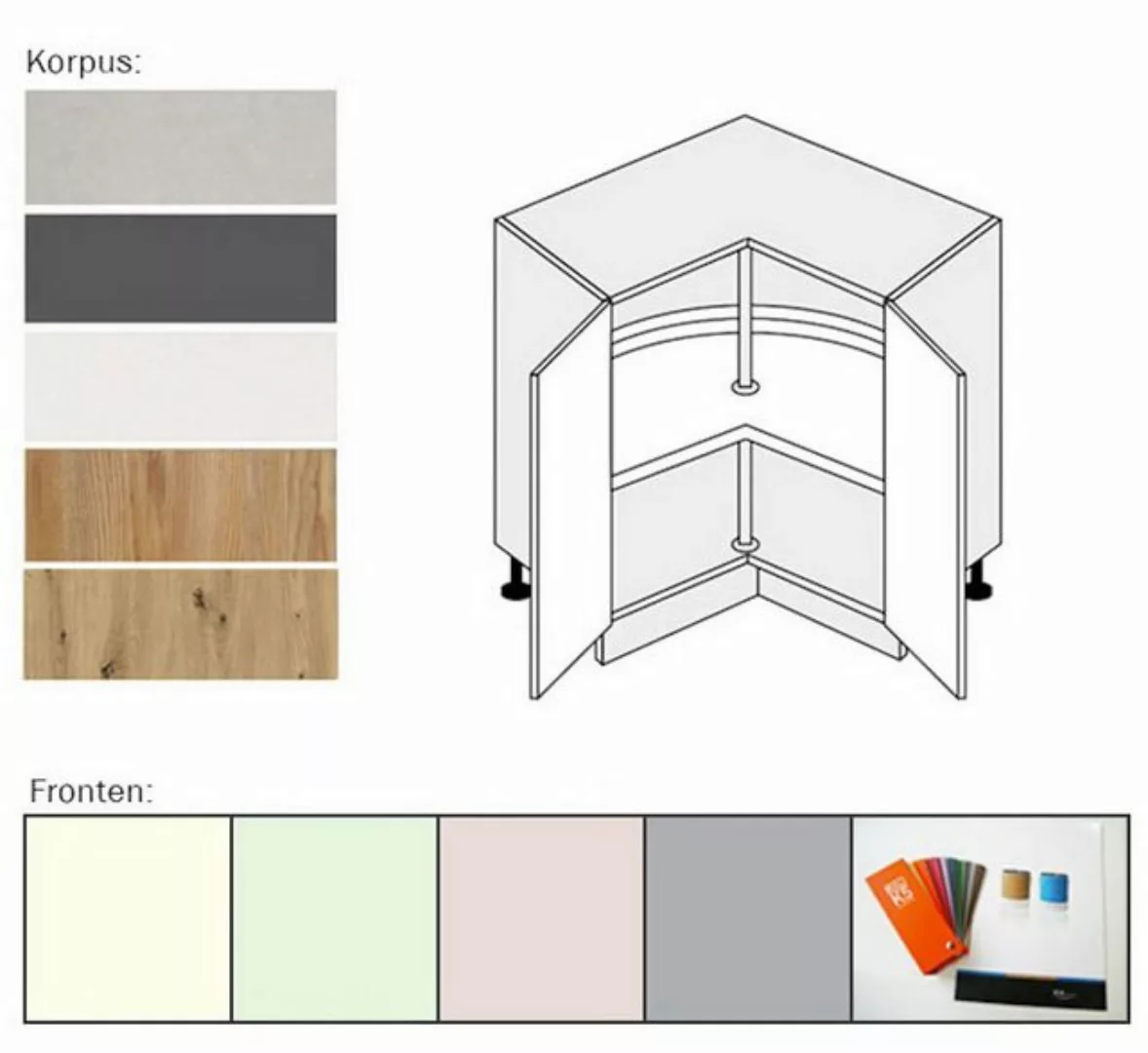 Feldmann-Wohnen Unterschrank Pescara (Pescara, 1-St) 84cm Front- und Korpus günstig online kaufen