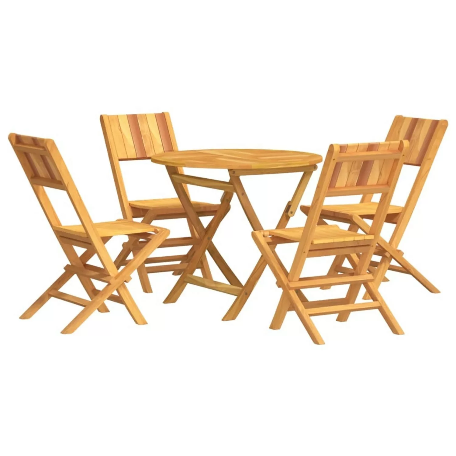 Vidaxl 5-tlg. Garten-essgruppe Massivholz Teak günstig online kaufen