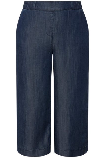 Ulla Popken Culotte Lyocell-Culotte Jeansoptik Komfortbund Marleneform günstig online kaufen