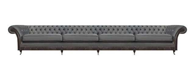 JVmoebel Chesterfield-Sofa Grau Sofa Zweisitzer Couch Designer Polstermöbel günstig online kaufen